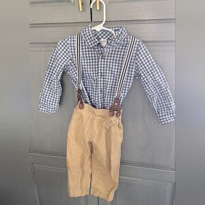 Carter's Blue and White Checkered Shirt